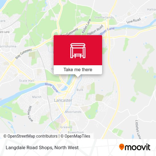 Langdale Road Shops map