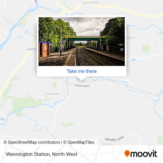 Wennington Station map