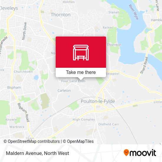Maldern Avenue map