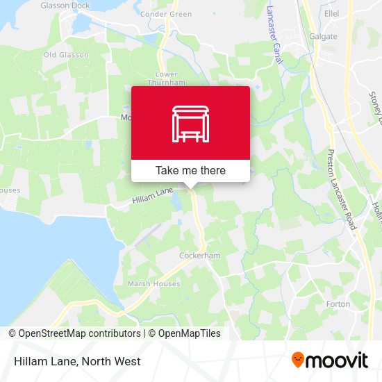Hillam Lane map