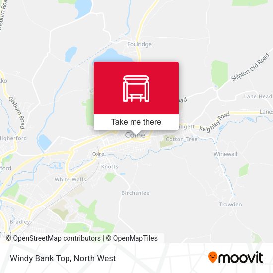 Windy Bank Top map