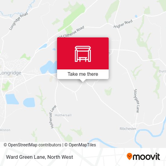 Ward Green Lane map