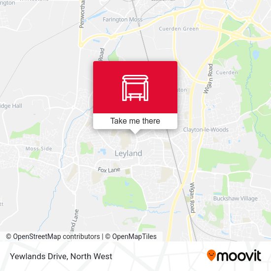 Yewlands Drive map