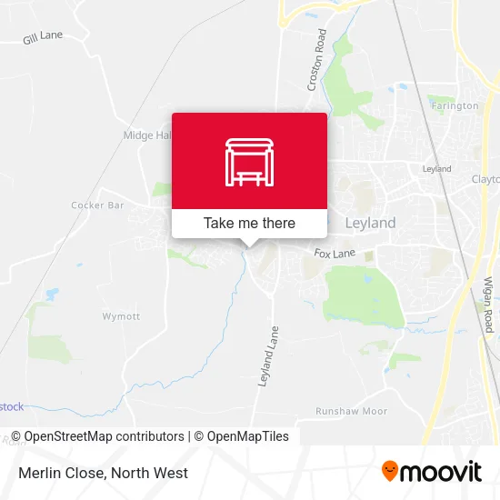 Merlin Close map