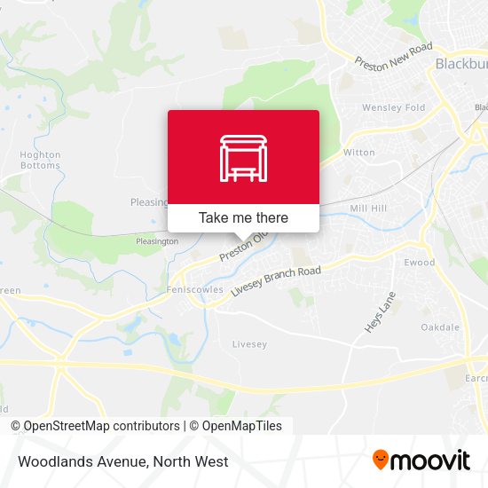 Woodlands Avenue map