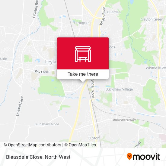 Bleasdale Close map