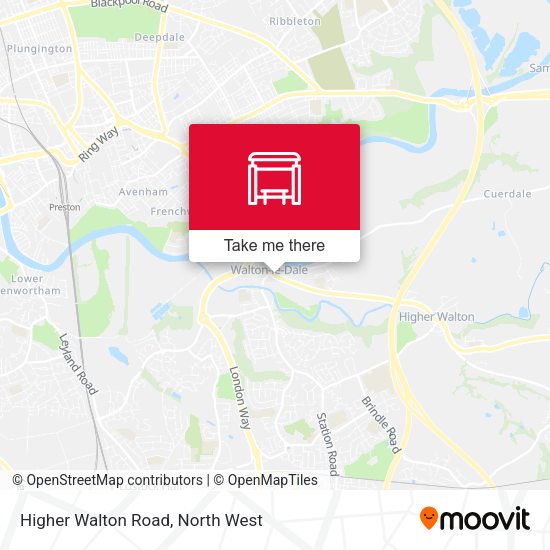 Higher Walton Road map