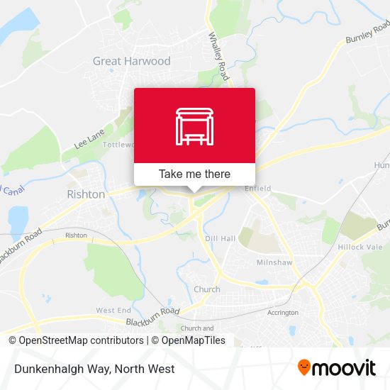 Dunkenhalgh Way map