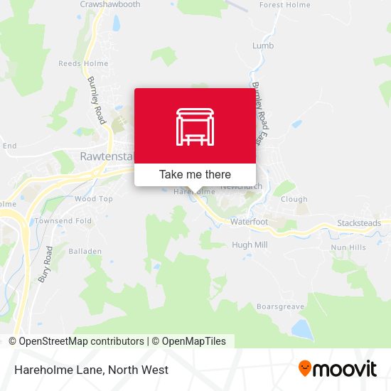Hareholme Lane map