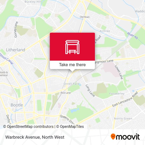 Warbreck Avenue map