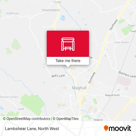 Lambshear Lane map