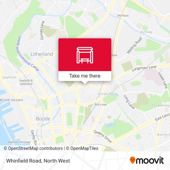 Whinfield Road map