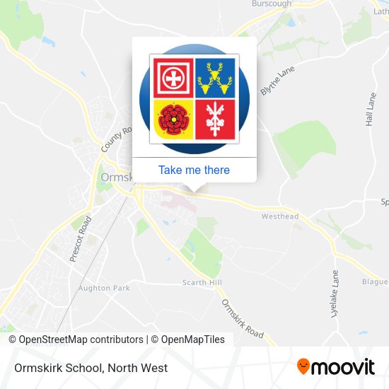 Ormskirk School map