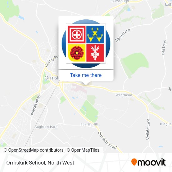 Ormskirk School map