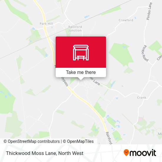 Thickwood Moss Lane map