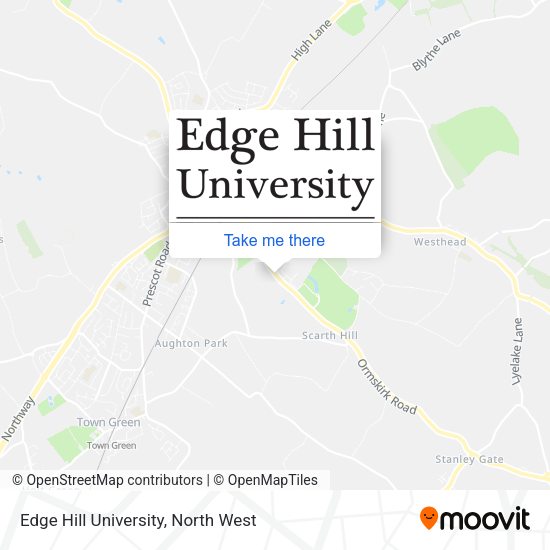 Edge Hill University map