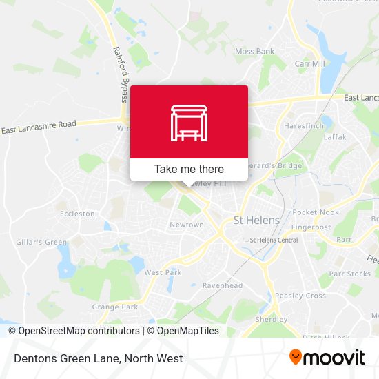 Dentons Green Lane map