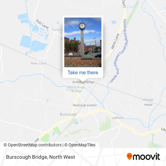 Burscough Bridge map