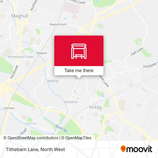 Tithebarn Lane map