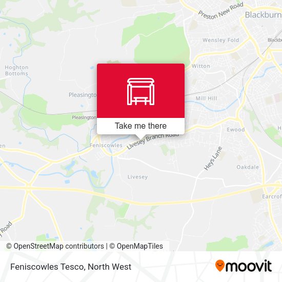 Feniscowles Tesco map