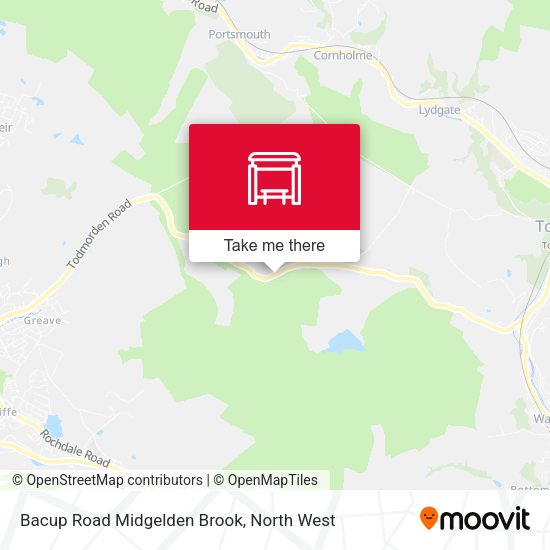 Bacup Road Midgelden Brook map