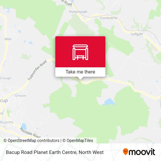 Bacup Road Planet Earth Centre map