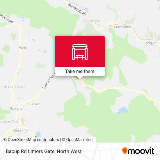 Bacup Rd Limers Gate map