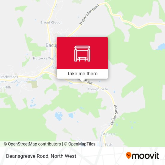 Deansgreave Road map