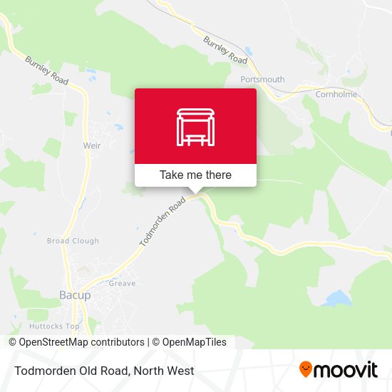 Todmorden Old Road map