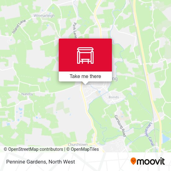 Pennine Gardens map