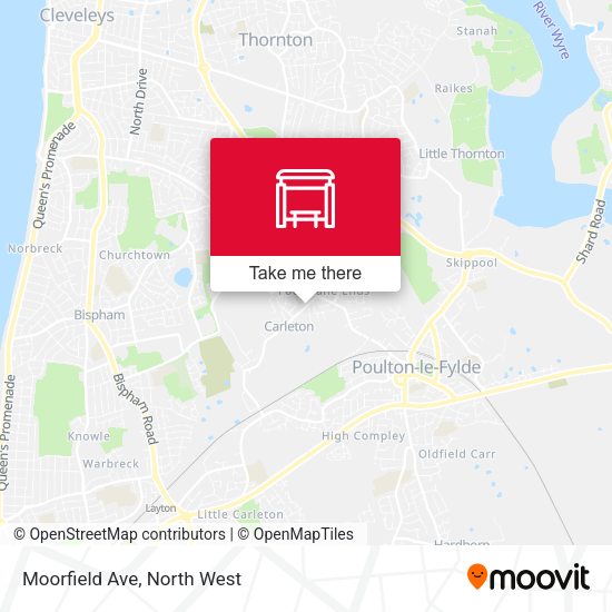 Moorfield Ave map