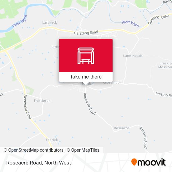 Roseacre Road map