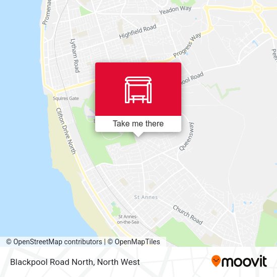 Blackpool Road North map