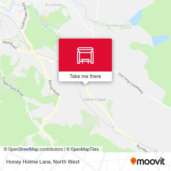 Honey Holme Lane map