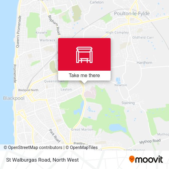 St Walburgas Road map