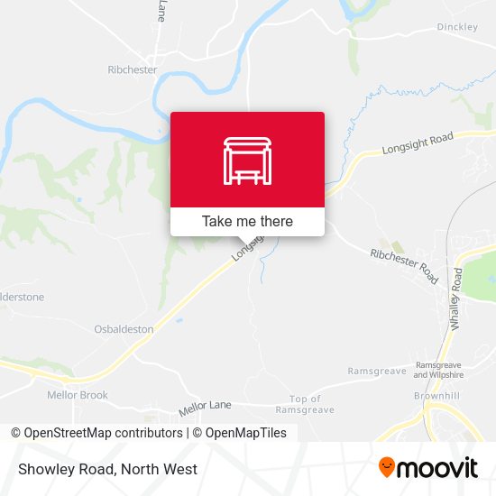 Showley Road map
