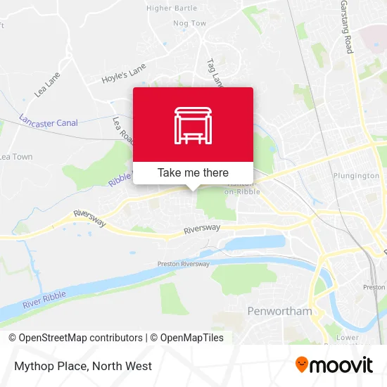 Mythop Place map