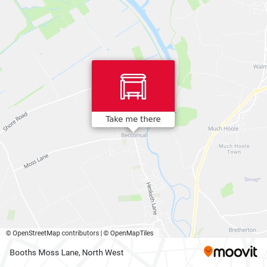 Booths Moss Lane map