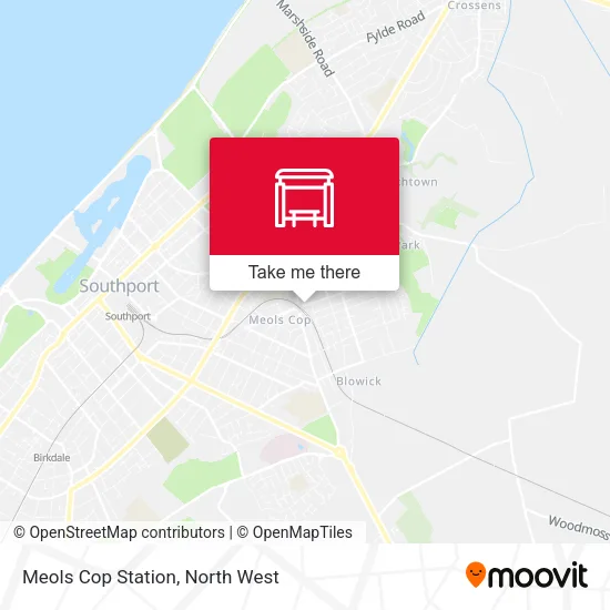 Meols Cop Station map