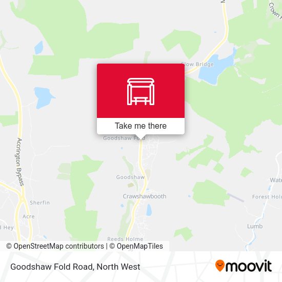 Goodshaw Fold Road map