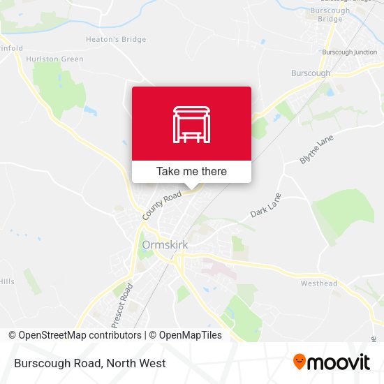 Burscough Road map