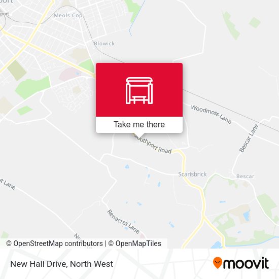 New Hall Drive map