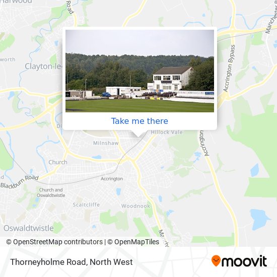 Thorneyholme Road map