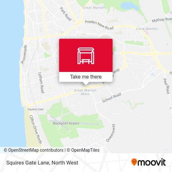Squires Gate Lane map