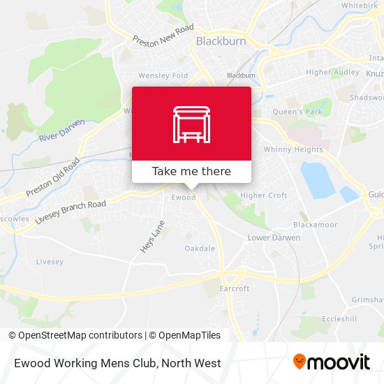 Ewood Working Mens Club map