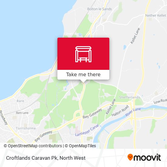 Croftlands Caravan Pk map