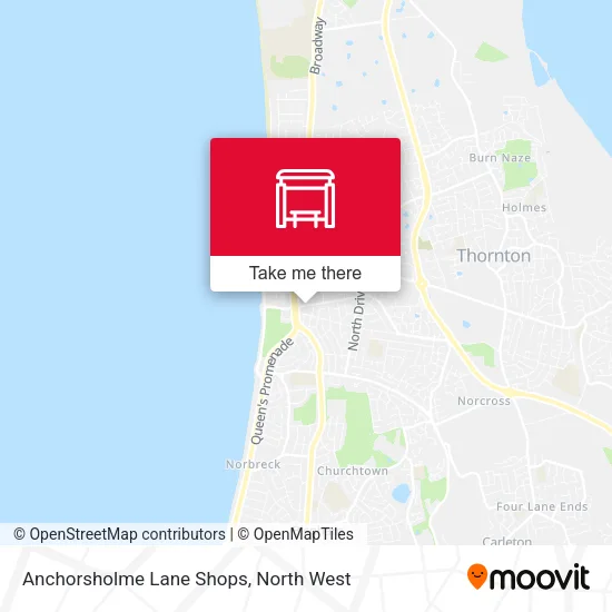 Anchorsholme Lane Shops map