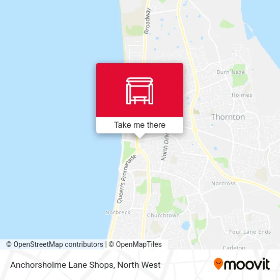 Anchorsholme Lane Shops map