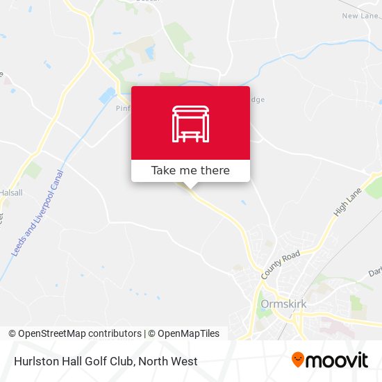 Hurlston Hall Golf Club map