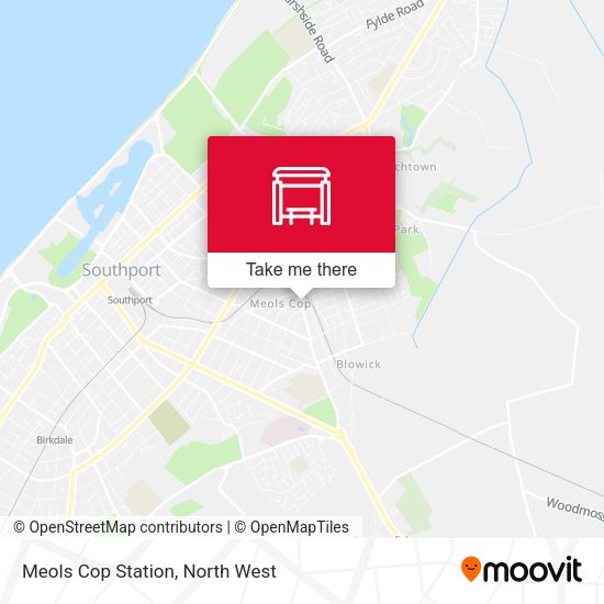 Meols Cop Station map